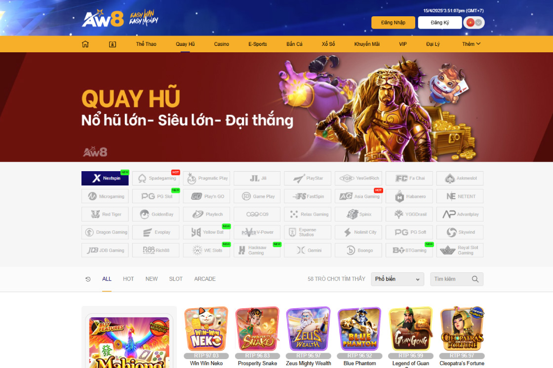 AW8 game nổ hũ